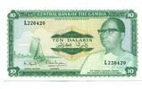10 Dalasis (1972-85) Gambia,  unc