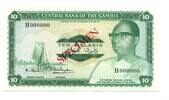 10 Dalasis (1972-85) Gambia,  unc