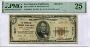 USA, 5 Dollars The Farmers and Merchants National Bank of Los Angeles-Californien, -