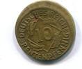 Deutschland, 10 Pfennig ca. 15% Dezentriert, -