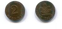 Deutschland, 2 Pfennig auf 1 Pfennig Kupfer Rohling, -