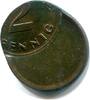 Deutschland, 2 Pfennig 70% Dezentriert, -