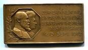 Bronze Plakette 1912 Württemberg Stuttgart-auf die Einweihung des Königlichen Hoftheaters, vz
