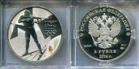 Russland 3 Rubel ~ Olympiade Sotschi - Biathlon ~ -