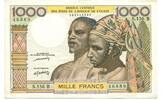 1000 Francs (1959-1965) Westafrikanishe Staaten, Benin(Dahomey), III+