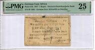 Deutsch-Ostafrika, 1 Rupie Buschnote mt Datumszeile, -
