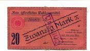 Niedersachsen 20 Mark Gefangenenlager Hann.Münden, -