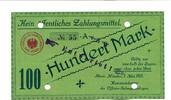 Niedersachsen 100 Mark Gefangenenlager Hann.Münden, -