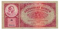50 Korun 1929 Tschechoslowakei, SPECIMEN, III+