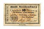 Ostpreußen 10 Pfg. Neidenburg, -