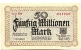 Bayern 50 Mio. Mark 20.9.1923 Schweinfurt, I / AU-55