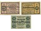 Thüringen 10 Pfg. 25 Pfg. 50 Pfg. Greiz,Bank für Handel u.Industrie, -