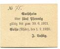 Thüringen 5 Pfg. Geisa,J.Lustig, -