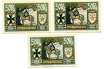 Thüringen 3x50 Pfg. Rudolstadt,Schutz u.Trutzbund,Ortsgruppe, -