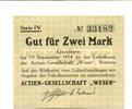 Niedersachsen 2 Mark Bremen,A.-G.Weser, -