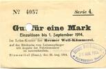 Niedersachsen 1 Mark Blumenthal,Bremer Woll-Kämmerei, -