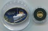 Cook Islands 1 + 5 Dollar ~ Titanic - Gold und Silber Set ~ -