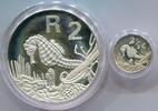 Südafrika 2 Rand + 2,5 Cents ~ Seepferd Set mit Etui ~ -