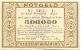 Sachsen 300 T. Mark 11.8.1923 Annaberg i.Erzg., unz 23.12 US$  +  92.50 US$ shipping