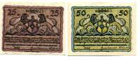 Niedersachsen 25 Pfg. 50 Pfg. 18.6.1919 Alfeld, unz 17.34 US$  +  92.50 US$ shipping