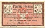 Niedersachsen 50 Pfg. 1.9.1918 Aurich, unz 23.12 US$  +  92.50 US$ shipping
