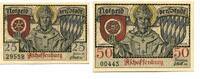 Bayern 25 Pfg. 50 Pfg. o.D./g&uuml;ltig bis 1.1.1921 Aschaffenburg, unz 11.56 US$  +  92.50 US$ shipping