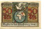 Bayern 50 Pfg. o.D./g&uuml;ltig bis 1.1.1921 Aschaffenburg, unz 6.94 US$  +  92.50 US$ shipping