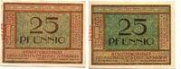 Bayern 2x25 Pfg. 1.11.1918-31.12.1919 Ansbach,Farbvariante, unz 11.56 US$  +  92.50 US$ shipping