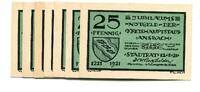 Bayern 7x25 Pfg. 12.8.1921 Ansbach, unz 18.50 US$  +  92.50 US$ shipping