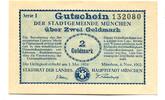 Bayern 2 Gmk. 4.11.1923-1.5.1924 M&uuml;nchen, unz 69.37 US$  +  92.50 US$ shipping