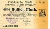 Bayern 1 Mio. Mark 4.9.1923 Markt Oberdorf, I/I- 25.44 US$  +  92.50 US$ shipping