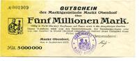 Bayern 5 Mio. Mark 4.9.1923 Markt Oberdorf, II 128.34 US$  +  92.50 US$ shipping