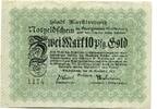 Bayern 2.10 Gmk. 20.11.1923 Marktredwitz, unz 34.69 US$  +  92.50 US$ shipping