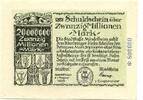 Bayern 20 Mio. Mark 1.8. 1923 Mindelheim, I/I- 34.69 US$  +  92.50 US$ shipping