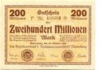 Sachsen 200 Mio. Mark 18.10.1923 Marienberg, Amtshauptmannschaft, unz 195.06 元  ＋  93.63 元 运费