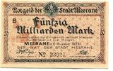 Sachsen 50 Md. Mark 6.11.1923 Meerane, unz 374.51 元  ＋  93.63 元 运费