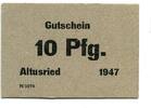Bayern 10 Pfg. 1947 Altusried, unz 195.06 元  ＋  93.63 元 运费