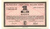 Bayern 1 Mio. Mark 15.8.1923 Augsburg, unz 468.13 元  ＋  93.63 元 运费