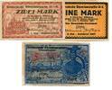 Pol.-Oberschlesien 1 Mark, 2 Mark, 5 Mark Siemianowitz, -
