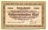 Sachsen 100 T. Mark Adorf i.V., -