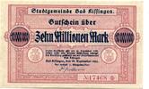 Bayern 10 Mio. Mark Kissingen, -