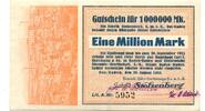 Baden 1 Mio. Mark Oos-Baden,Fabrik Stolzenberg, -