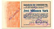 Baden 2 Mio. Mark Oos-Baden,Fabrik Stolzenberg, -