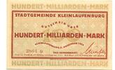 Baden 100 Md. Mark Kleinlaufenburg, -