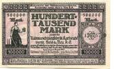 Baden 100 T. Mark Karlsruhe, Nähmaschinenfabrik vorm.Heid & Neu A.G., -