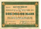 Rheinland 3 Mio. Mark Köln,Silbermann & Co. G.m.b.H.,Möbelfabrik, -