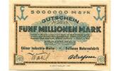 Rheinland 5 Mio. Mark Köln-Ehrenfeld,Cölner Industrie-Werke,Delfosse Motorenfabrik, -