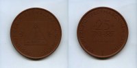 DDR/Leipzig, Porzellan-Medaille, 25 Jahre VEB-Werkstoffprüfmaschinen Leipzig, -