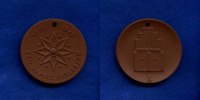 Perleberg, Porzellan-Medaille, 1239-1989 750 Jahrfeier, -