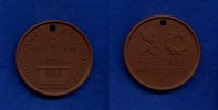 Schkeuditz, Porzellan-Medaille, 100 Jahre Schkeuditz 981-1981, -